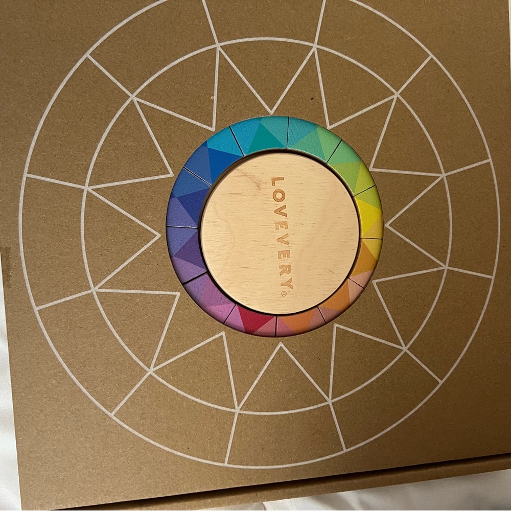 Lovevery Wooden Puzzle with Rainbow Colors